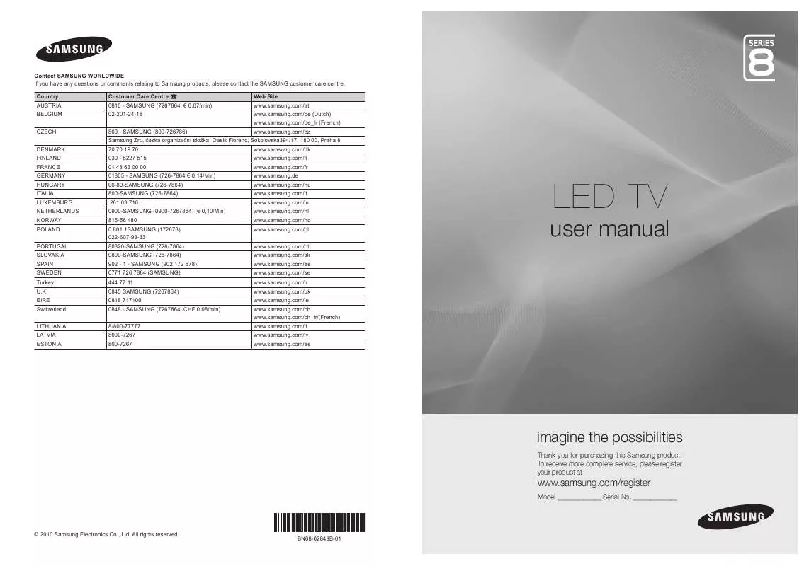 Mode d'emploi SAMSUNG BN68-02849B