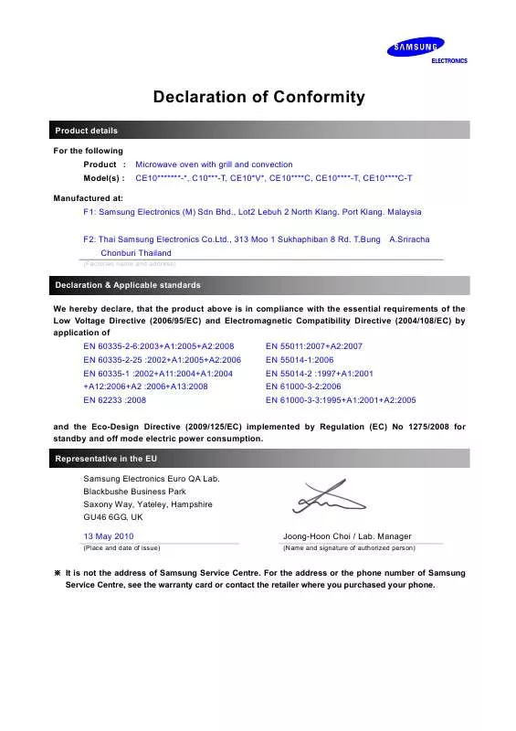 Mode d'emploi SAMSUNG C100C