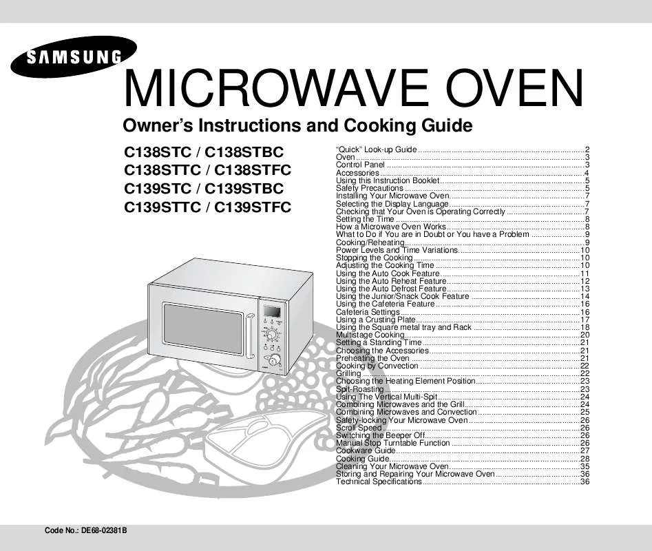 Mode d'emploi SAMSUNG C139STFC