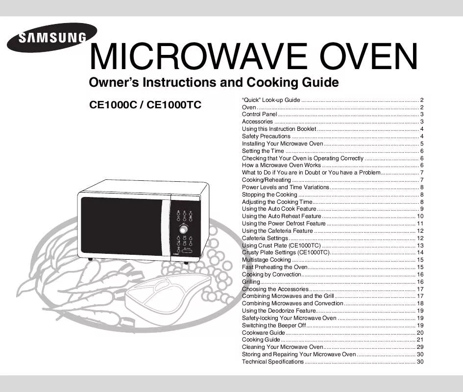 Mode d'emploi SAMSUNG CE1000C-T