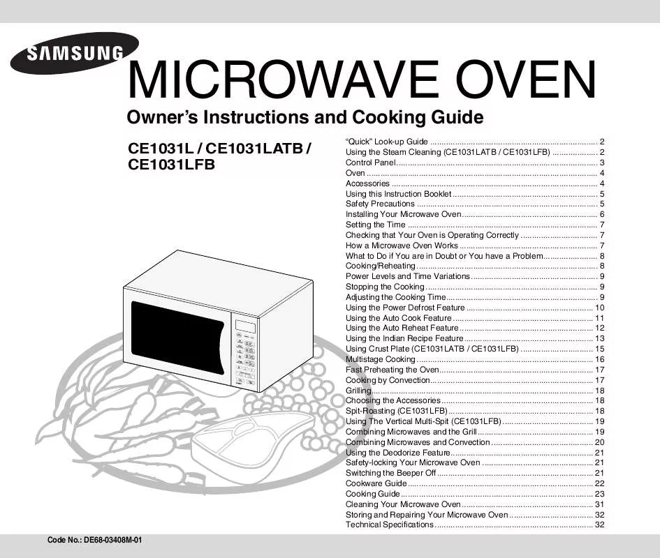 Mode d'emploi SAMSUNG CE1031LFB