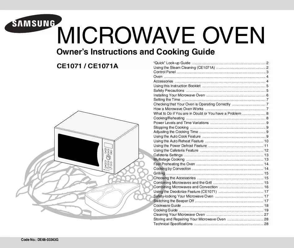 Mode d'emploi SAMSUNG CE1071A