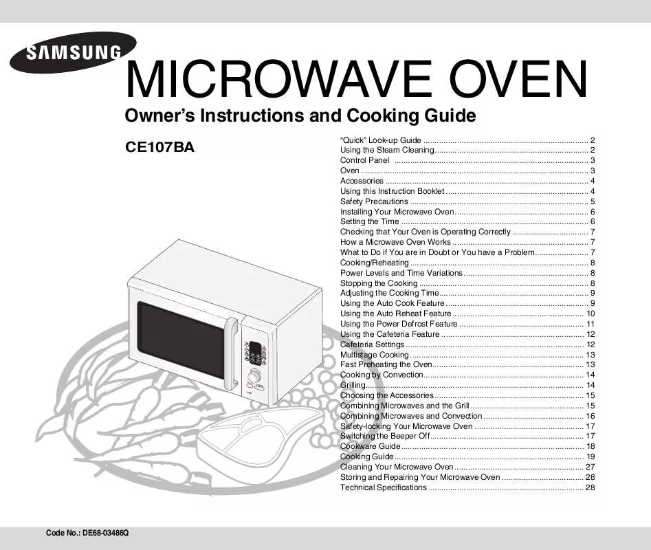 Mode d'emploi SAMSUNG CE107BA-B