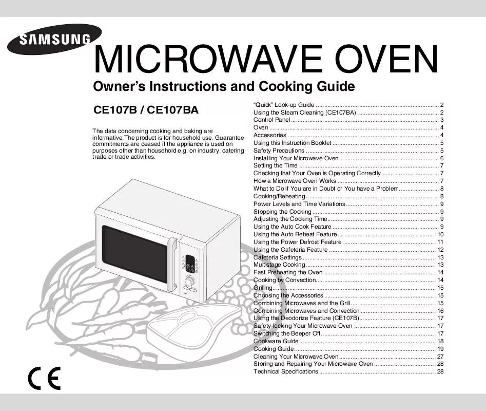 Mode d'emploi SAMSUNG CE107BA-S