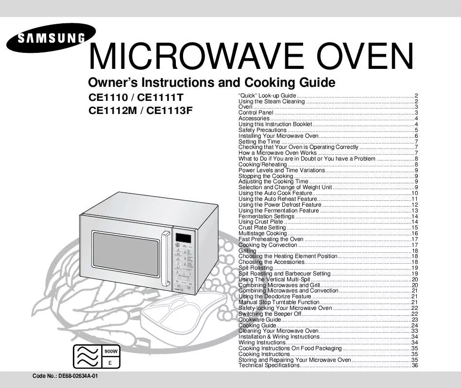 Mode d'emploi SAMSUNG CE1110