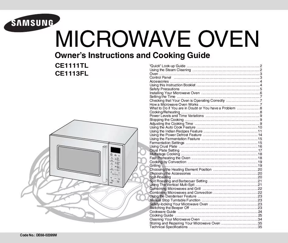 Mode d'emploi SAMSUNG CE1111TL