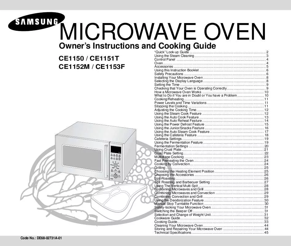 Mode d'emploi SAMSUNG CE1150