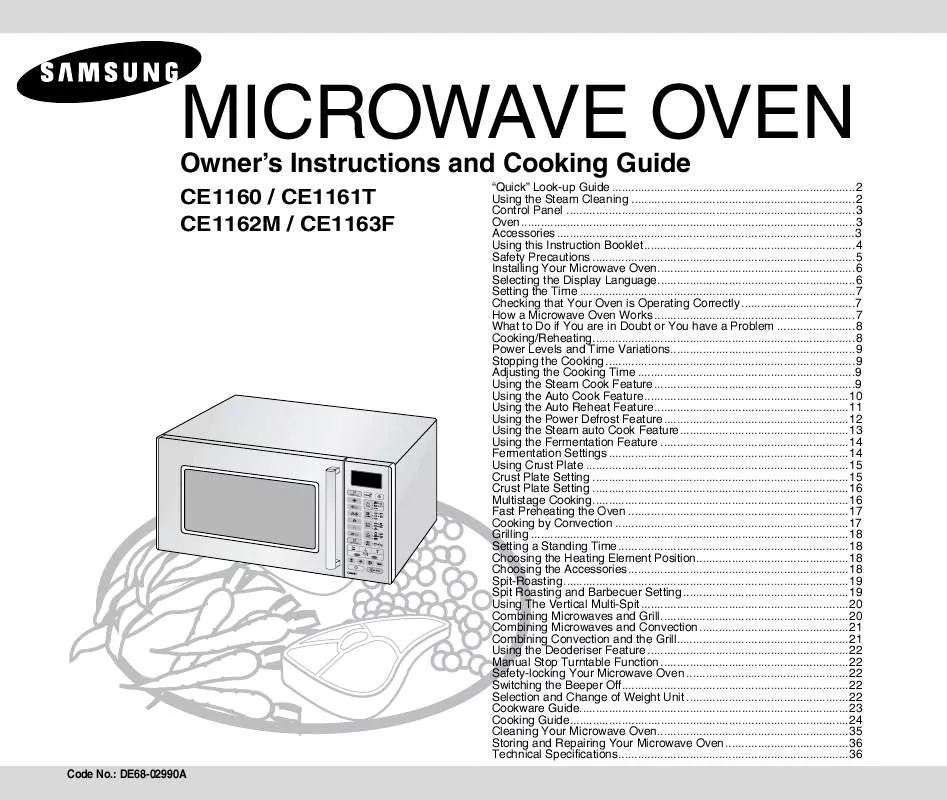 Mode d'emploi SAMSUNG CE1160