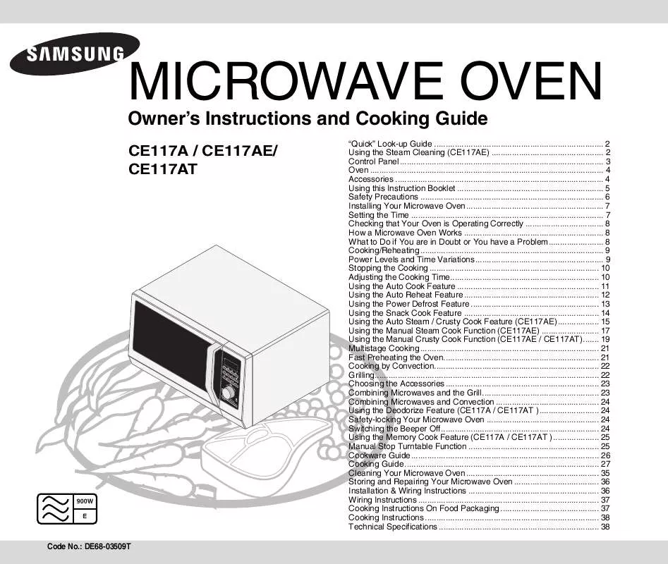 Mode d'emploi SAMSUNG CE117A