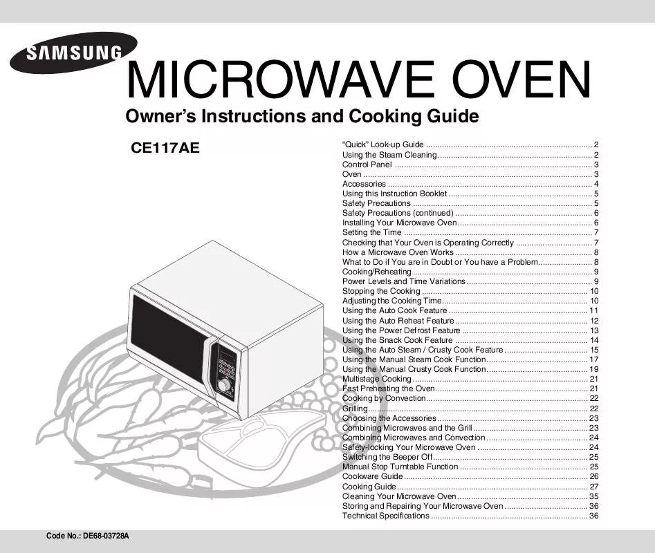 Mode d'emploi SAMSUNG CE117AE-S