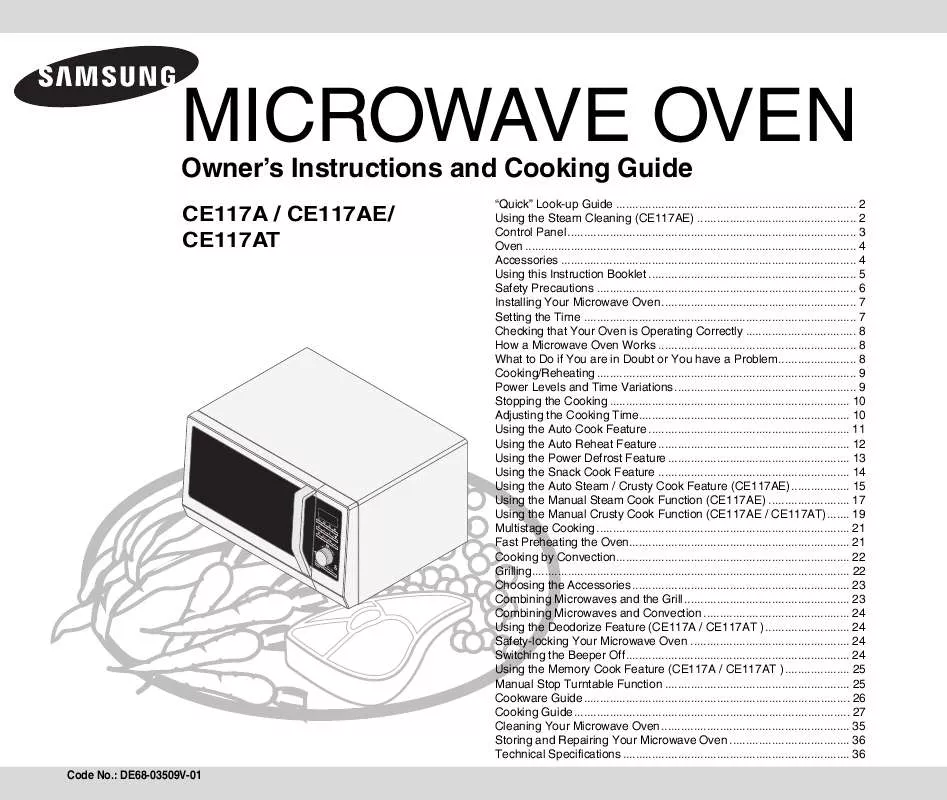 Mode d'emploi SAMSUNG CE117AT-S