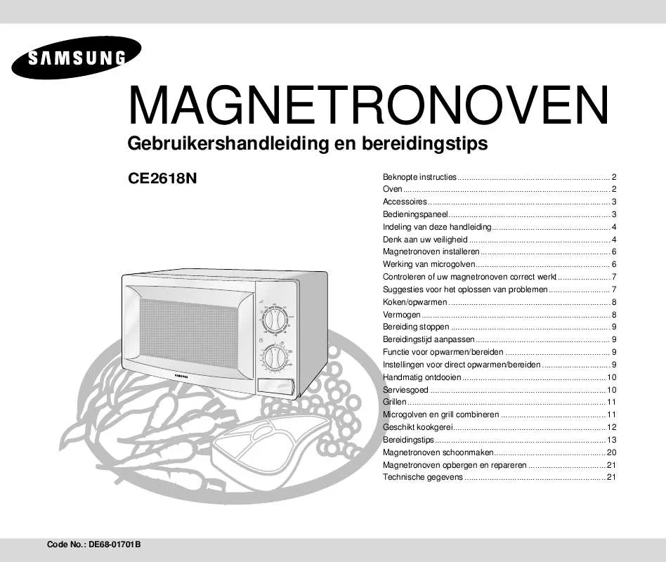 Mode d'emploi SAMSUNG CE2618N