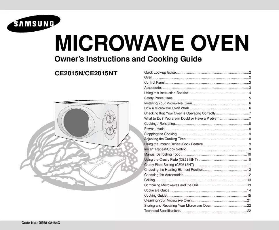 Mode d'emploi SAMSUNG CE2815N