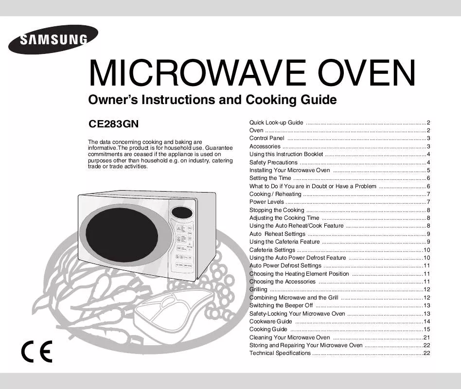 Mode d'emploi SAMSUNG CE283GN-S