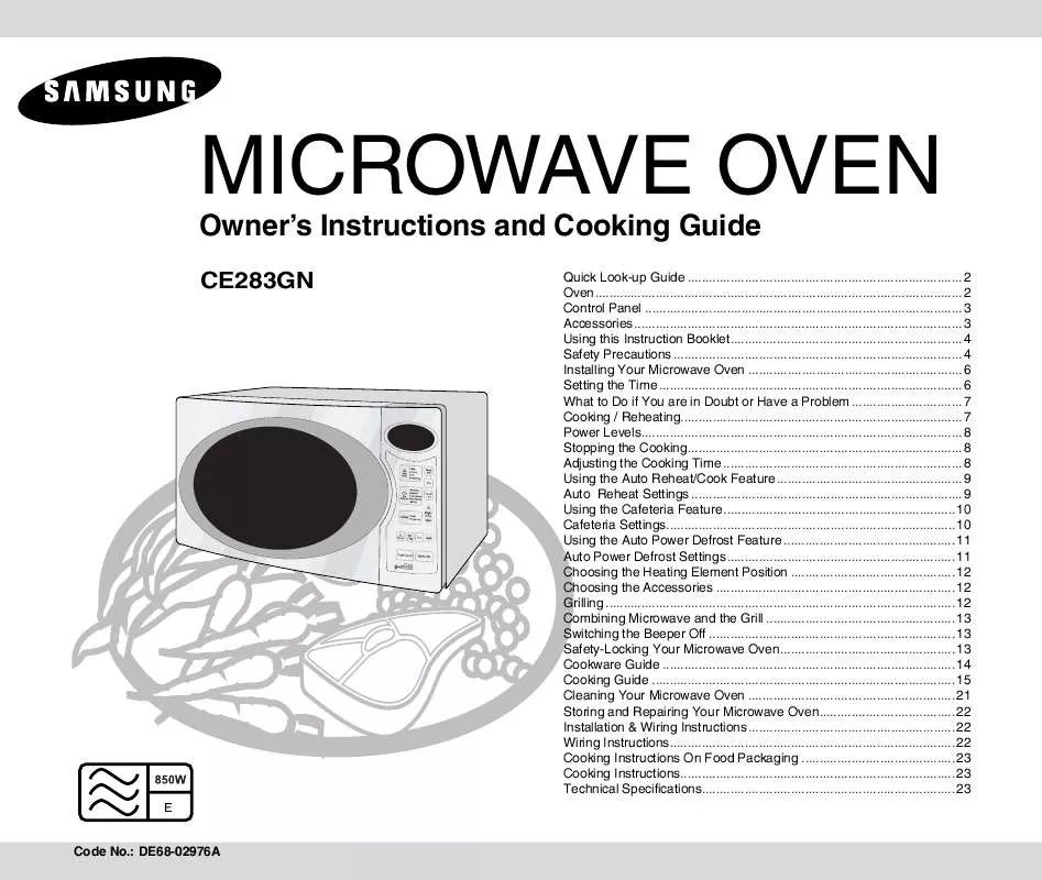 Mode d'emploi SAMSUNG CE283GN