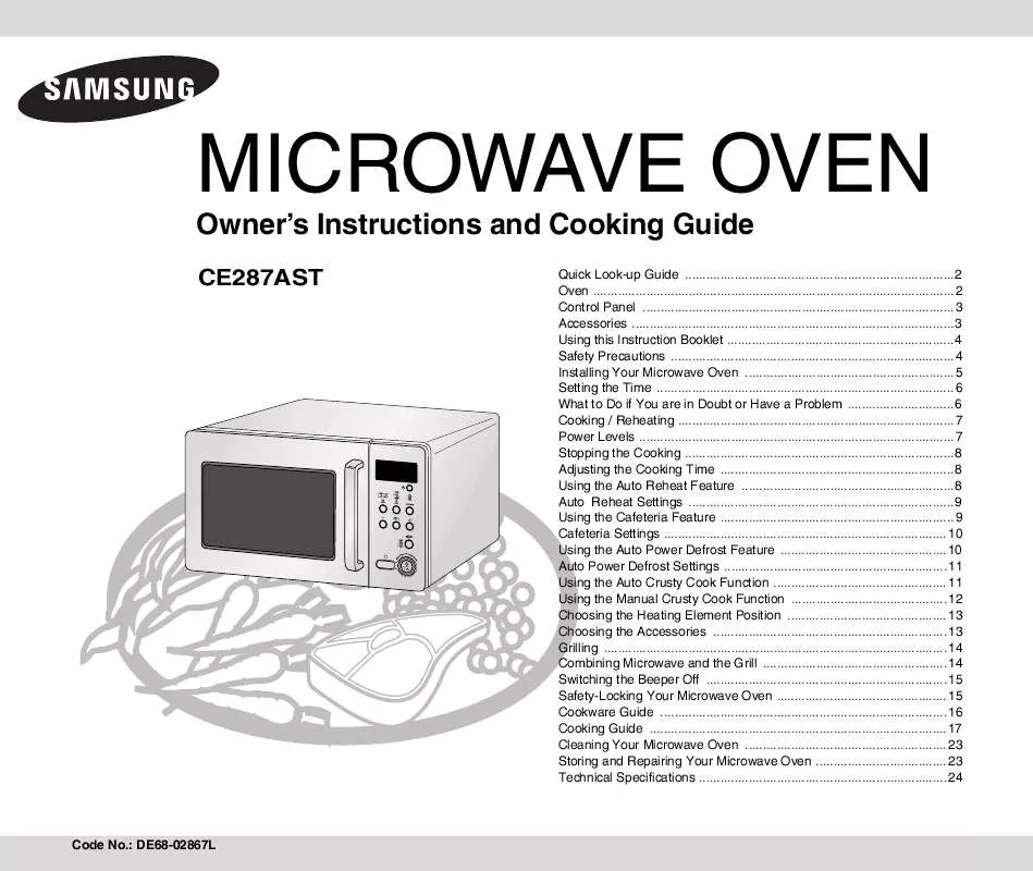 Mode d'emploi SAMSUNG CE287AST