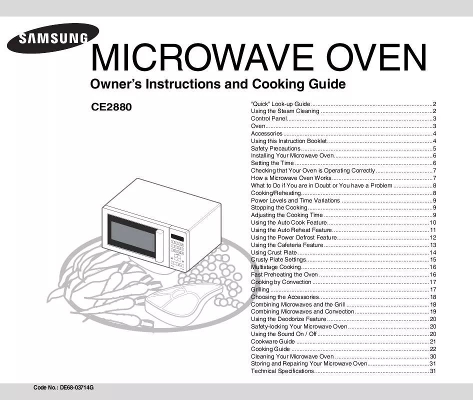 Mode d'emploi SAMSUNG CE2880