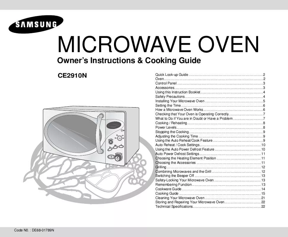 Mode d'emploi SAMSUNG CE2910N