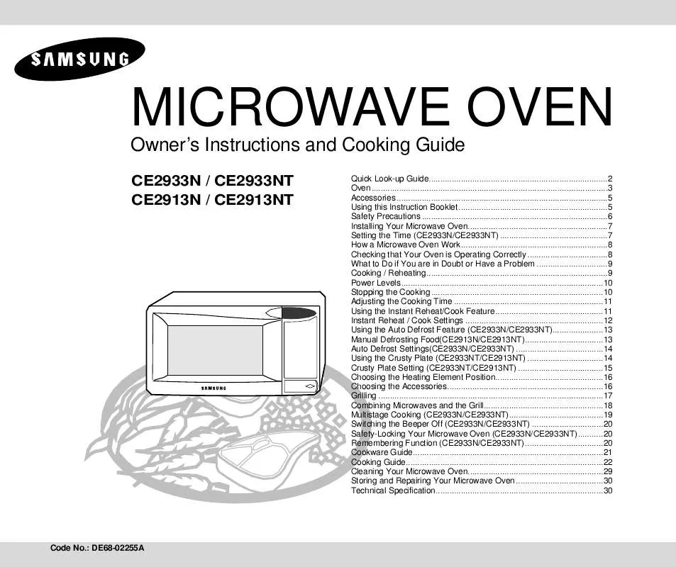 Mode d'emploi SAMSUNG CE2913N