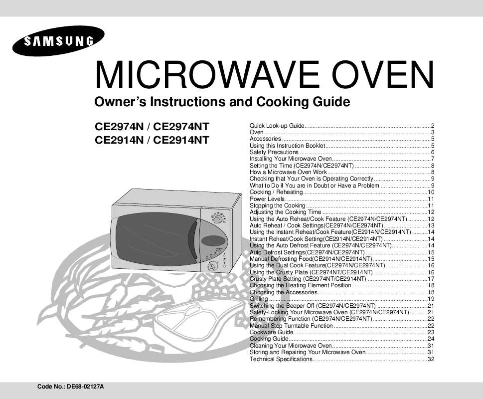 Mode d'emploi SAMSUNG CE2914NT