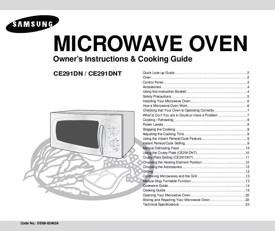 Mode d'emploi SAMSUNG CE291DNT