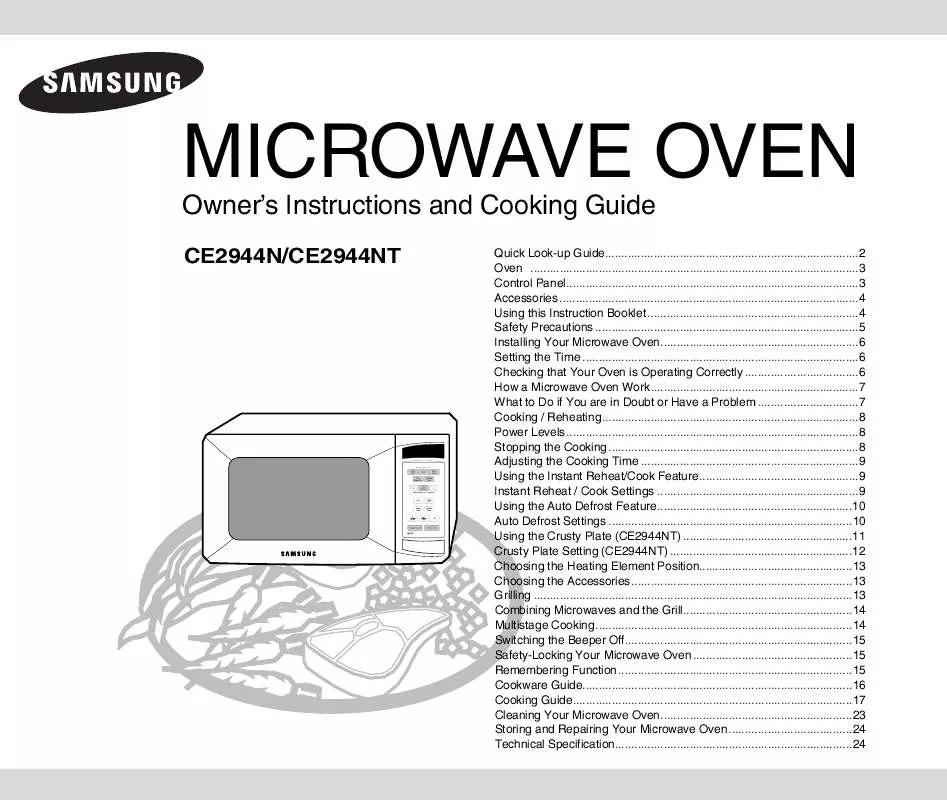 Mode d'emploi SAMSUNG CE2944N-5S