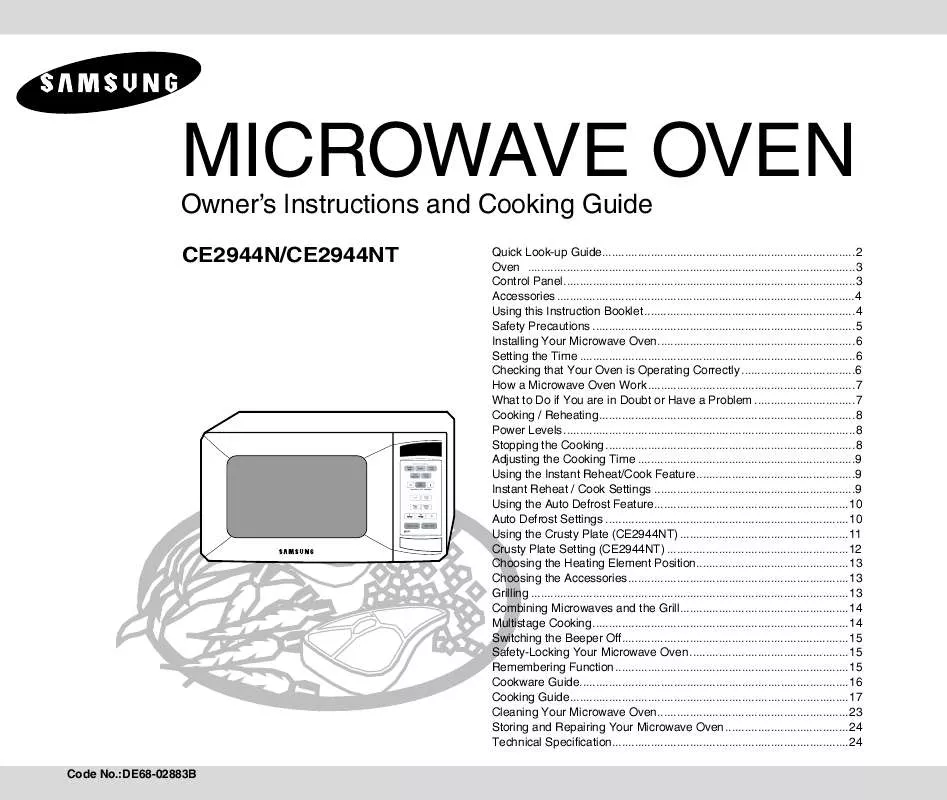 Mode d'emploi SAMSUNG CE2944N