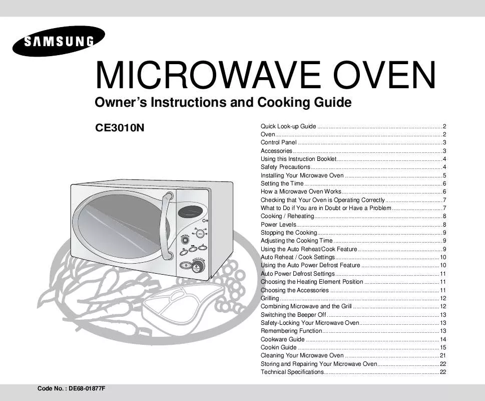 Mode d'emploi SAMSUNG CE3010N