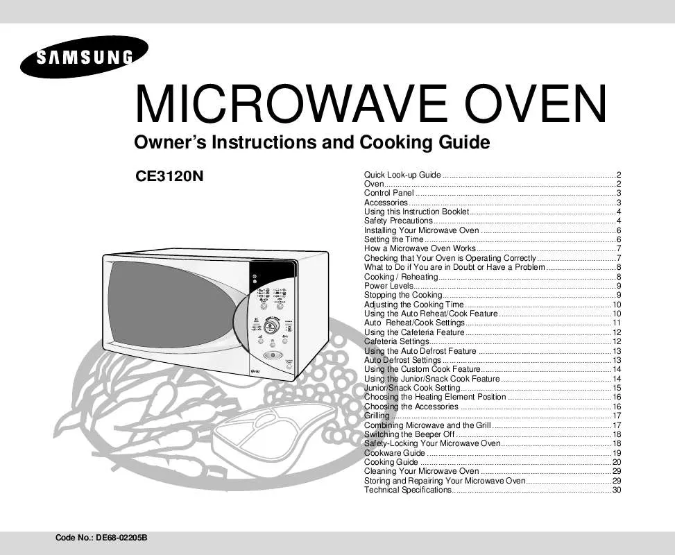 Mode d'emploi SAMSUNG CE3120N