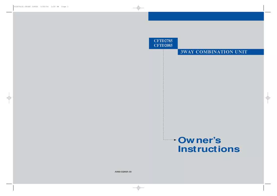 Mode d'emploi SAMSUNG CF-TD2785