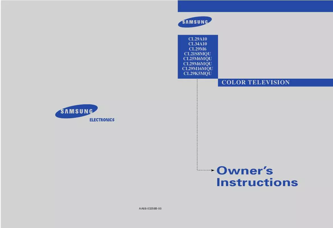 Mode d'emploi SAMSUNG CL-21T21PQ