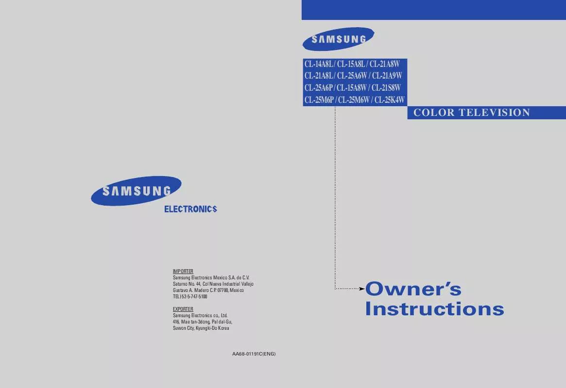 Mode d'emploi SAMSUNG CL-25A6W