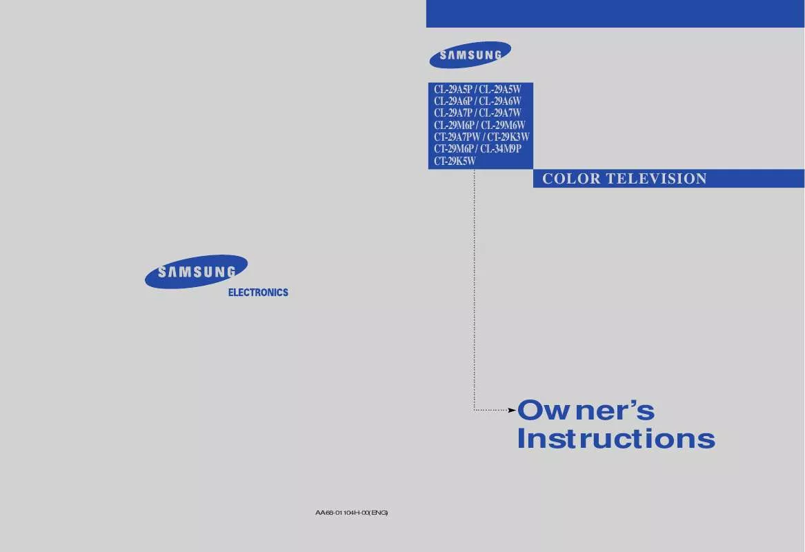 Mode d'emploi SAMSUNG CL-29A10PQ