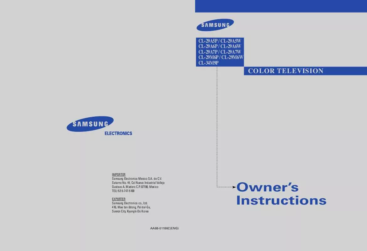 Mode d'emploi SAMSUNG CL-29A5W