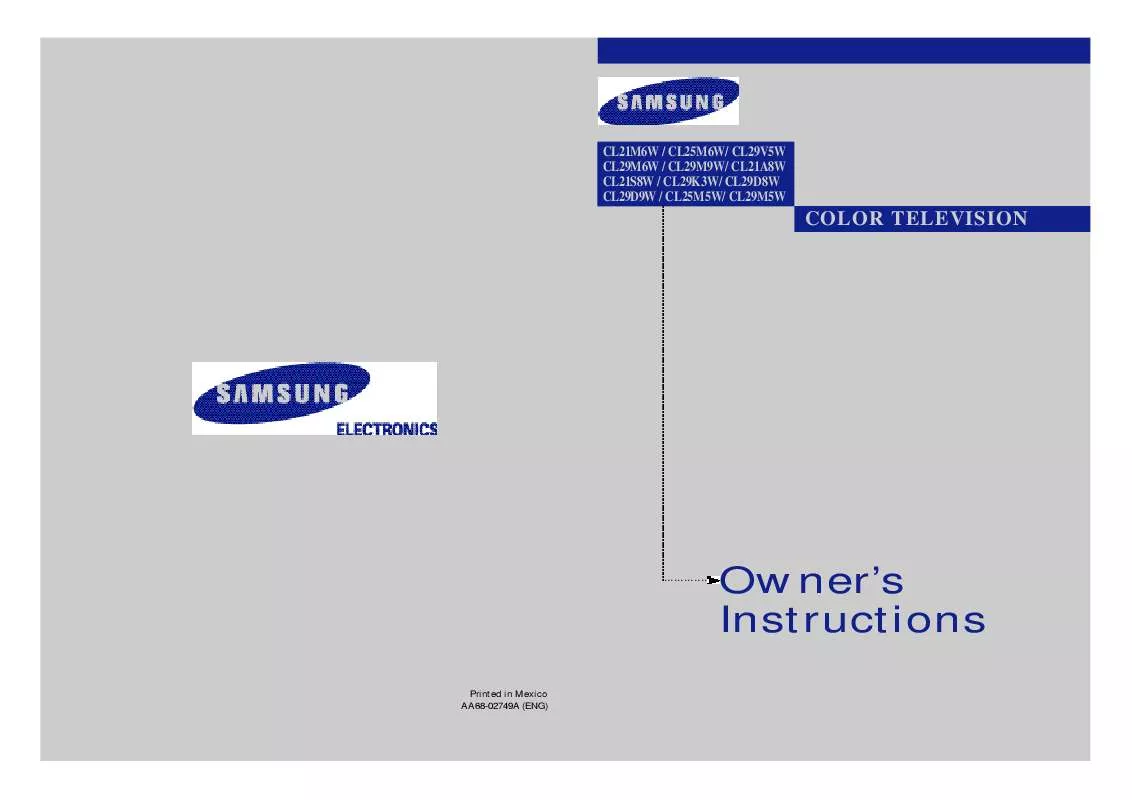 Mode d'emploi SAMSUNG CL-29K3W