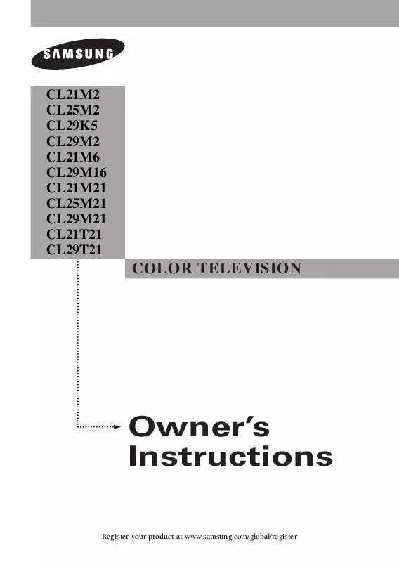 Mode d'emploi SAMSUNG CL-29M21MQ