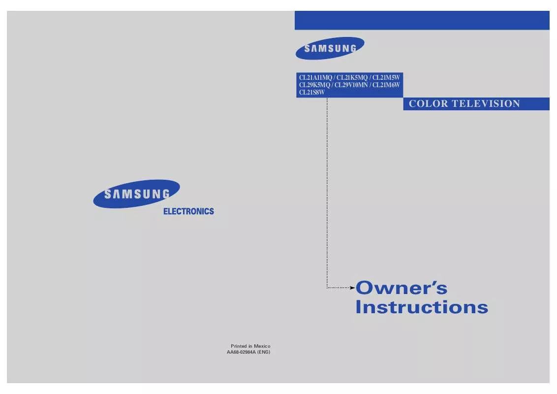 Mode d'emploi SAMSUNG CL-29V10MN