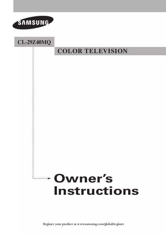 Mode d'emploi SAMSUNG CL-29Z40