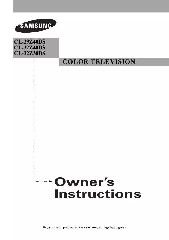 Mode d'emploi SAMSUNG CL-29Z40DS