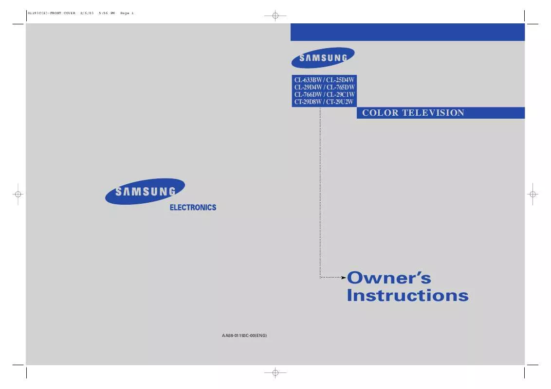 Mode d'emploi SAMSUNG CL-633