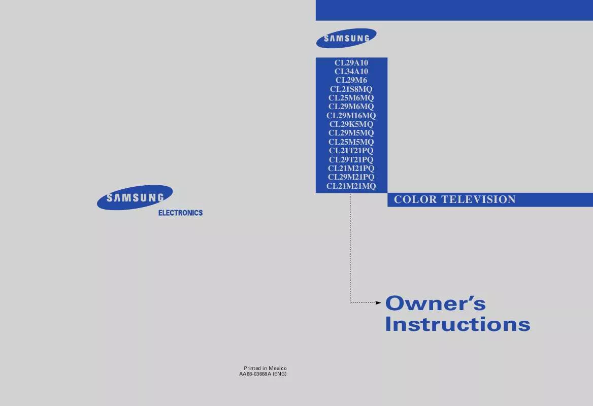 Mode d'emploi SAMSUNG CL-29T21