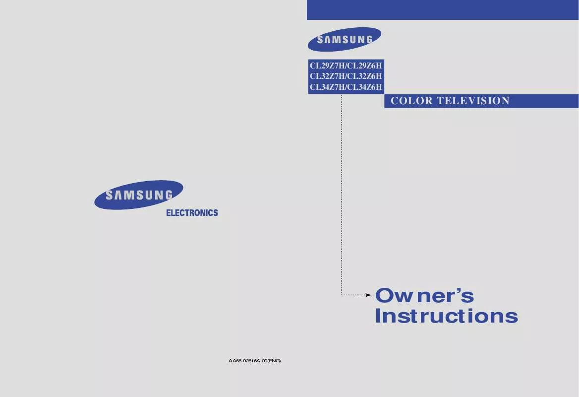 Mode d'emploi SAMSUNG CL-29Z7HE