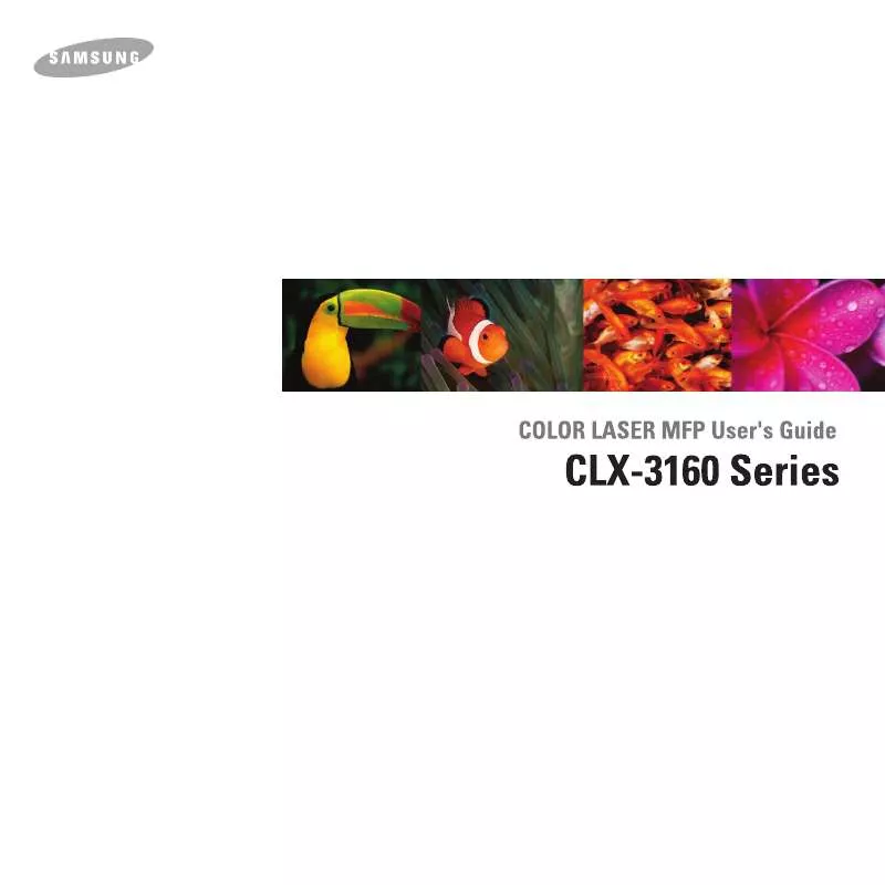 Mode d'emploi SAMSUNG CLX-3160FN-XSH