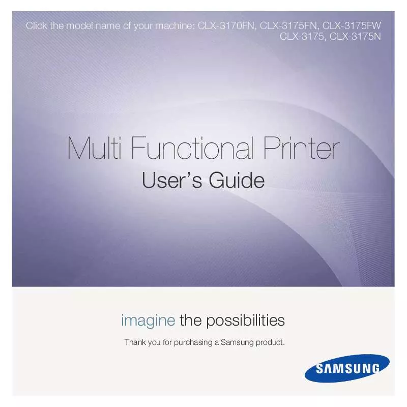 Mode d'emploi SAMSUNG CLX-3175/SEE