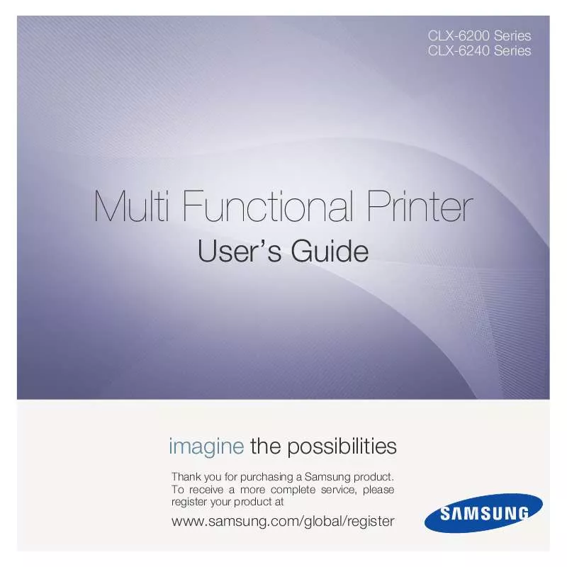 Mode d'emploi SAMSUNG CLX-6200FX/XAA