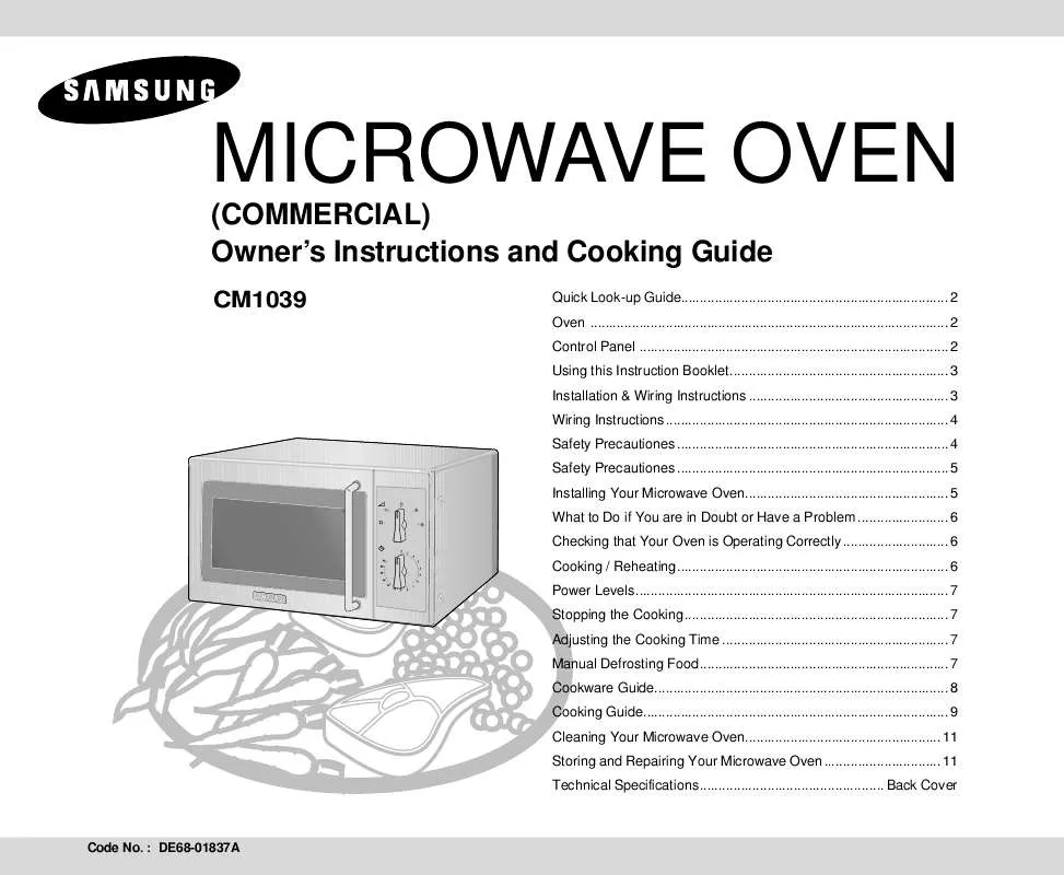 Mode d'emploi SAMSUNG CM1039