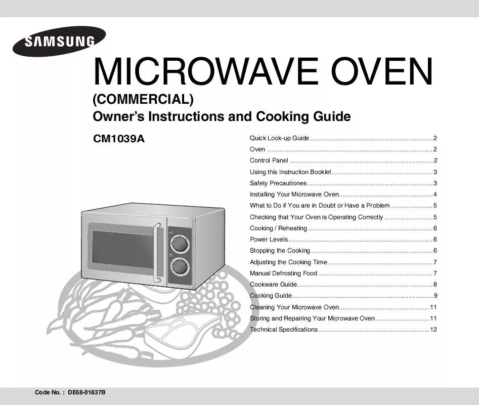 Mode d'emploi SAMSUNG CM1039A-K