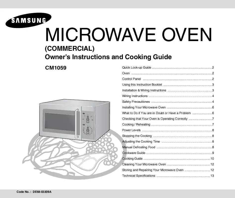 Mode d'emploi SAMSUNG CM1059