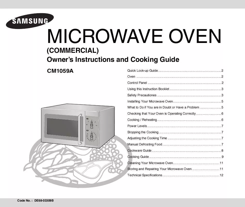 Mode d'emploi SAMSUNG CM1059A