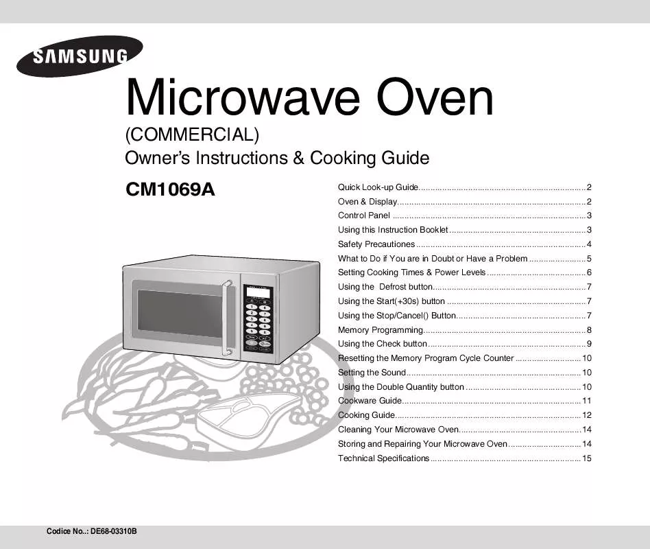 Mode d'emploi SAMSUNG CM1069A